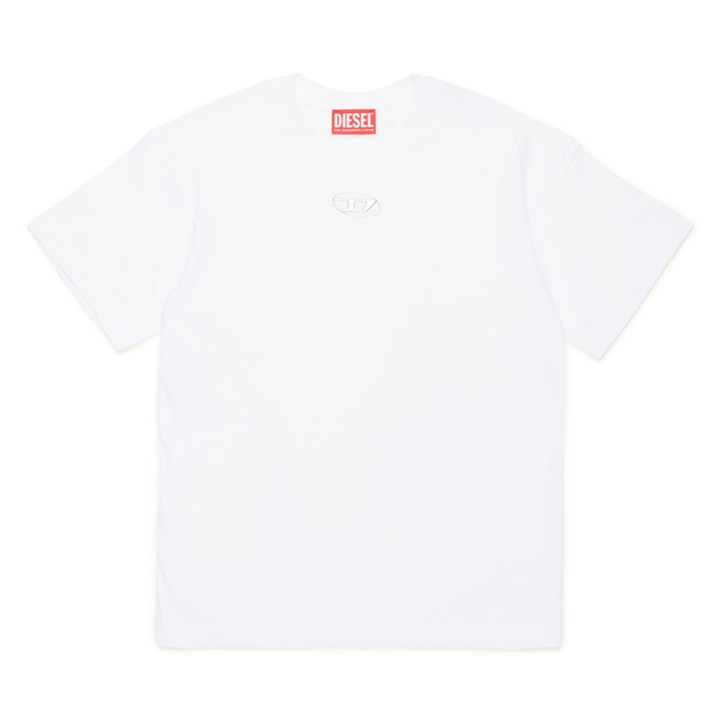 Diesel Kids Logo T-shirt|White|4 Years|6 Years|8 Years|10 Years|12 Years|14 Years|16 Years