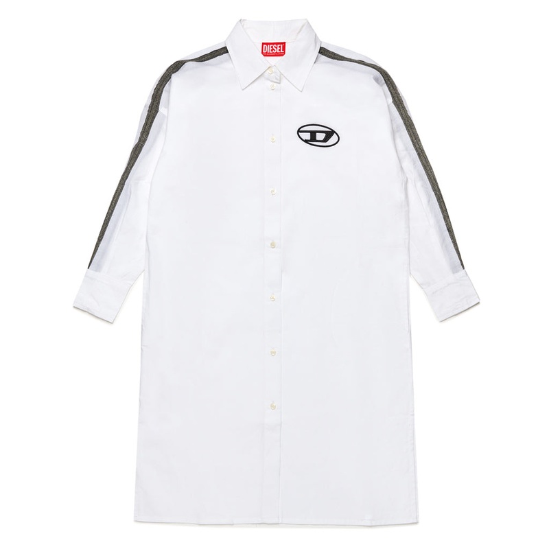 Diesel Kids Shirt Dress|White|4 Years|6 Years|8 Years|10 Years|12 Years|14 Years|16 Years