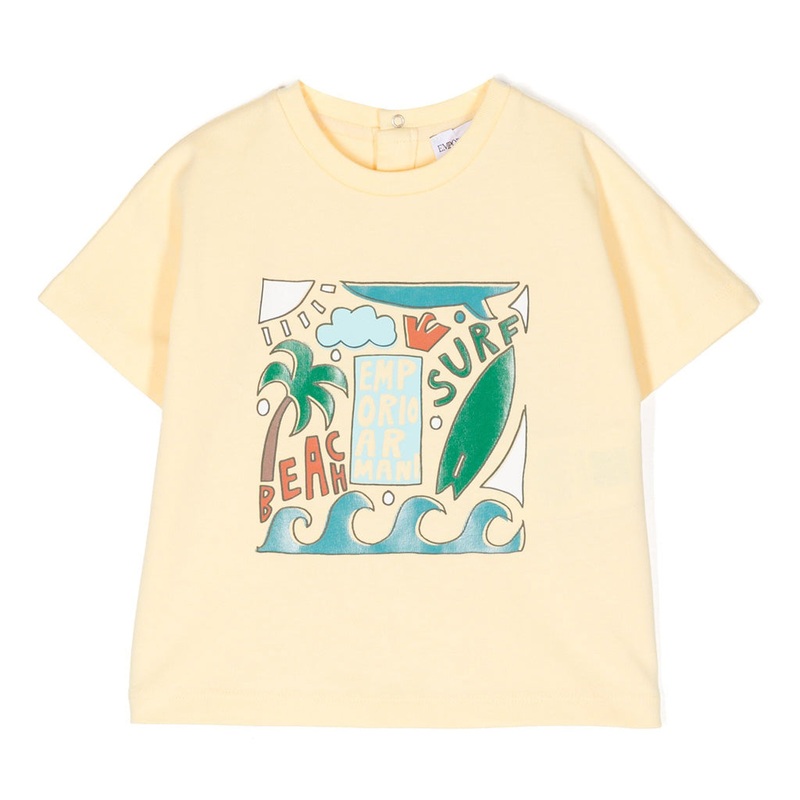 Emporio Armani Junior Graphic Print Cotton  T-shirt
