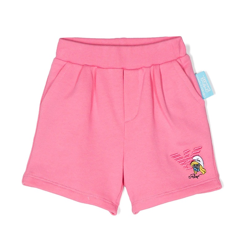 Emporio Armani Junior X The Smurfs Cotton Shorts
