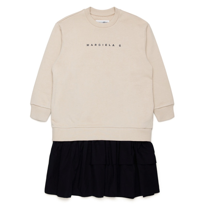 MM6 Kids Sweat Dress|Beige|4 Years|6 Years|8 Years|10 Years|12 Years|14 Years|16 Years