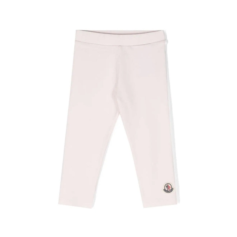 Moncler Enfant Logo Patch Stretch Cotton Leggings