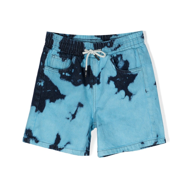 MSGM Kids Bleached Denim Shorts
