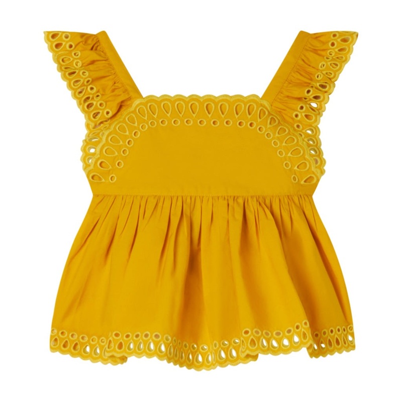 Stella McCartney Kids Broderie Anglaise Flared Blouse