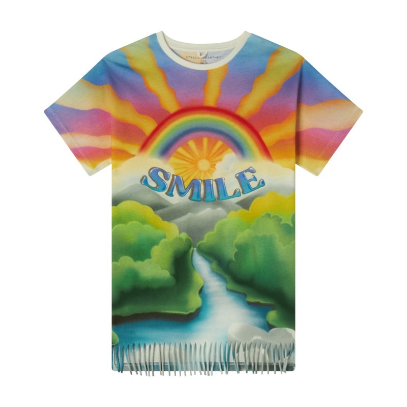 Stella McCartney Kids Smile Print T-Shirt Dress