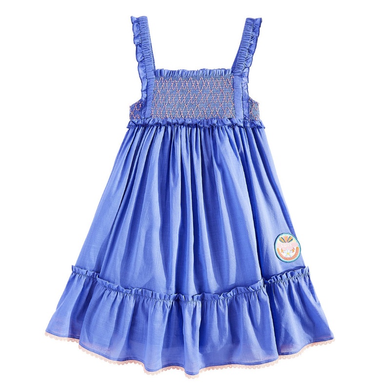 Zimmermann Kids Pop Embroidered Shirred Dress
