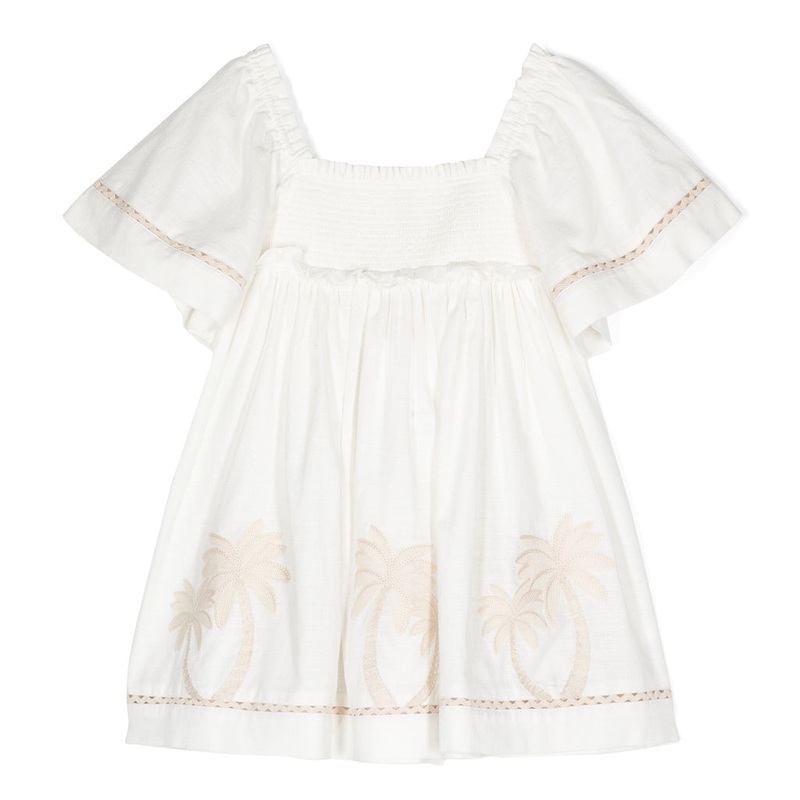 Zimmermann Kids Waverly Flutter Sleeve Dress