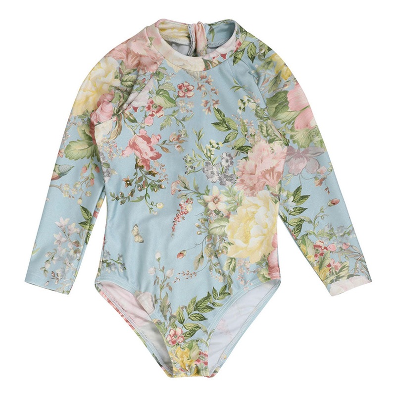 Zimmermann Kids Waverly Long Sleeve Swim Suit