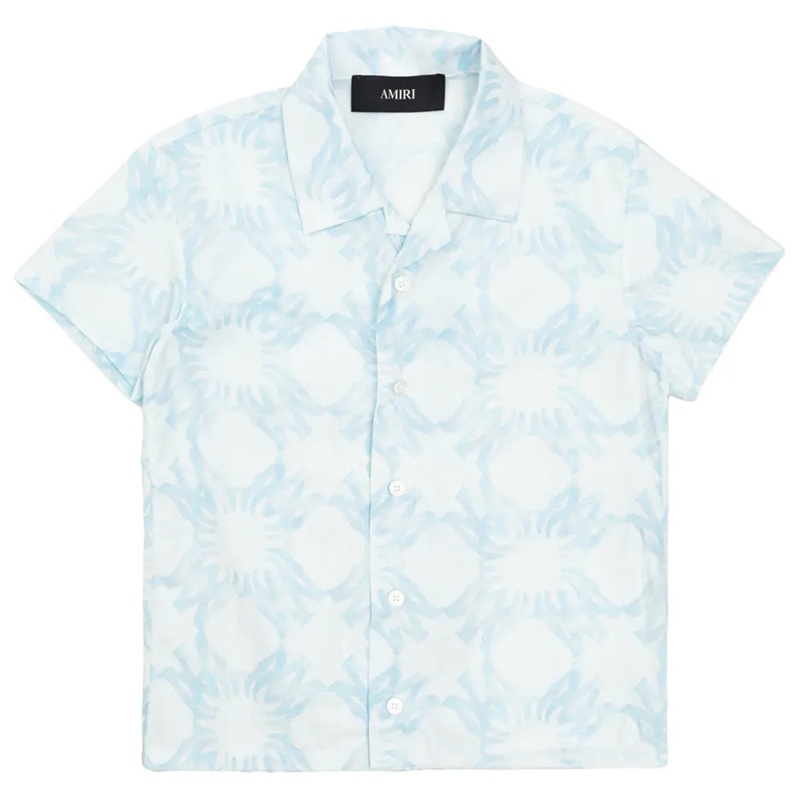 Amiri Kids Ma Quad Shirt|Light Blue|4 Years|6 Years|8 Years|10 Years|12 Years