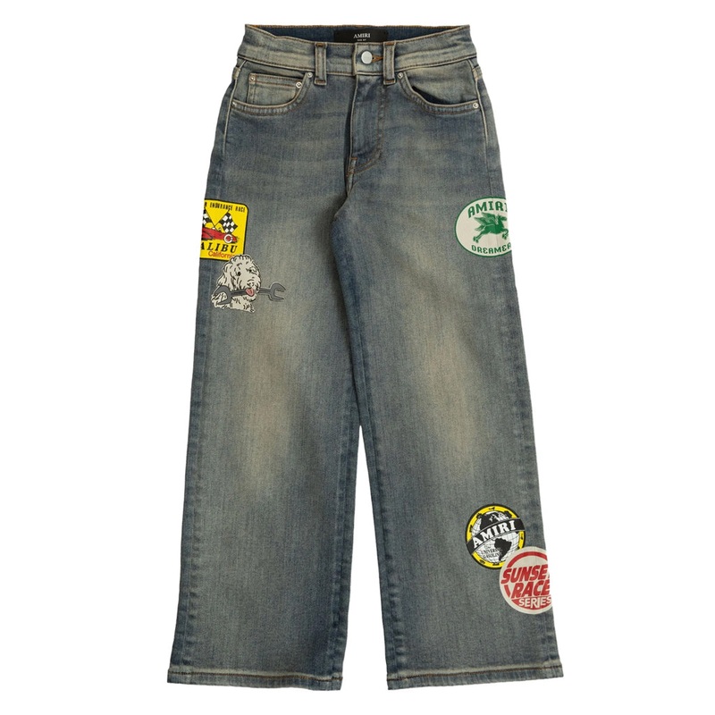 Amiri Kids Station Patch Straight Jean