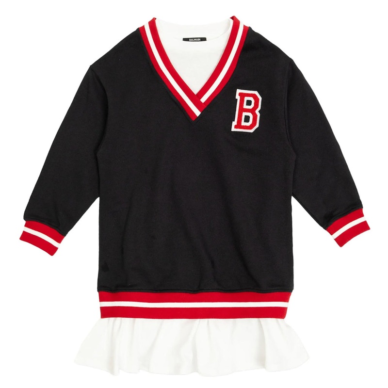 Balmain Kids Jersey Dress|Navy|6 Years|8 Years|10 Years|12 Years|14 Years