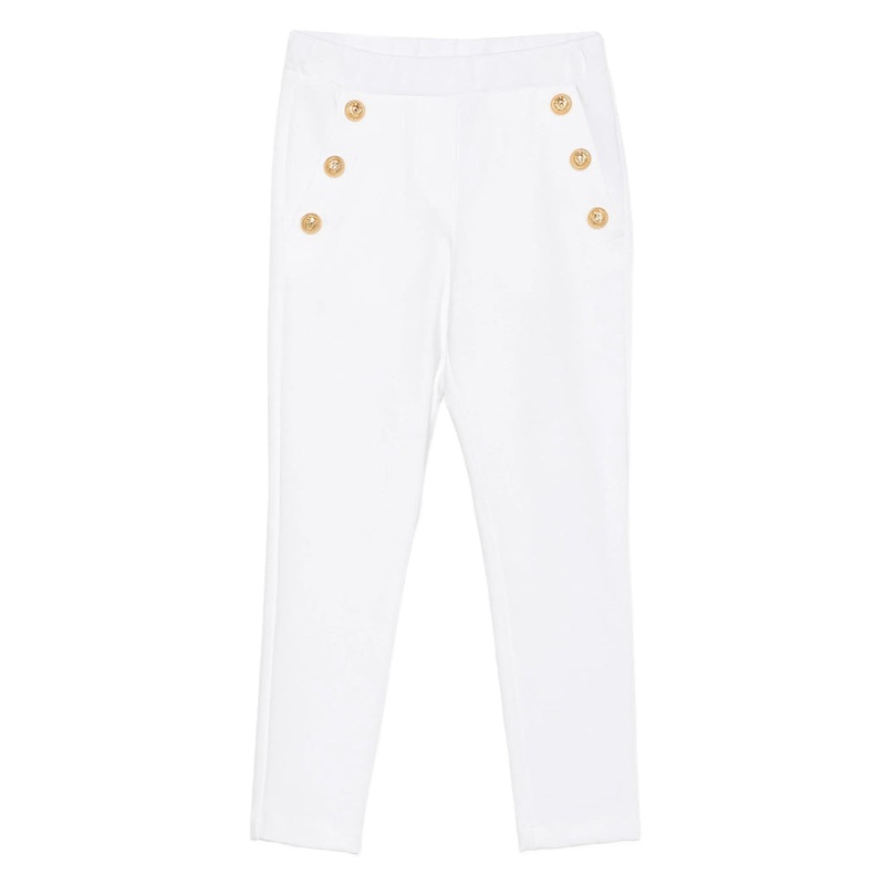 Balmain Kids Knit Trousers|White|12 Years|14 Years