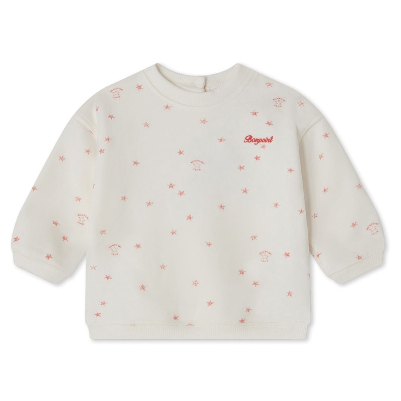 Bonpoint Dady Sweatshirt|Ivory|6 Months|12 Months|18 Months|2 Years|3 Years