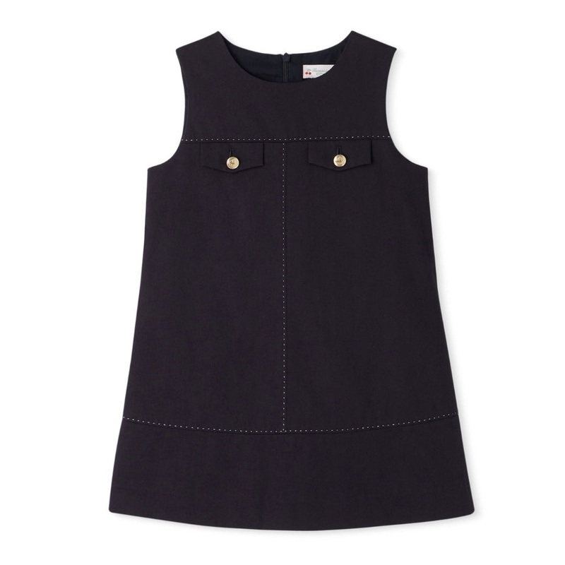 Bonpoint Garland Dress|Navy|4 Years|6 Years|8 Years|10 Years|12 Years|14 Years