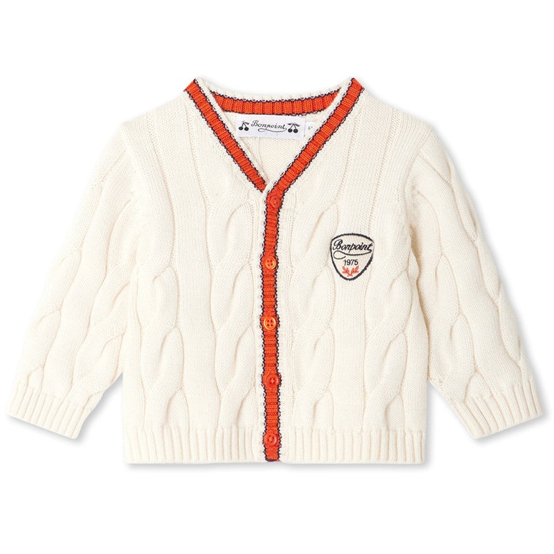 Bonpoint Giorginoli Cardigan|Beige|6 Months|12 Months|18 Months|2 years|3 years