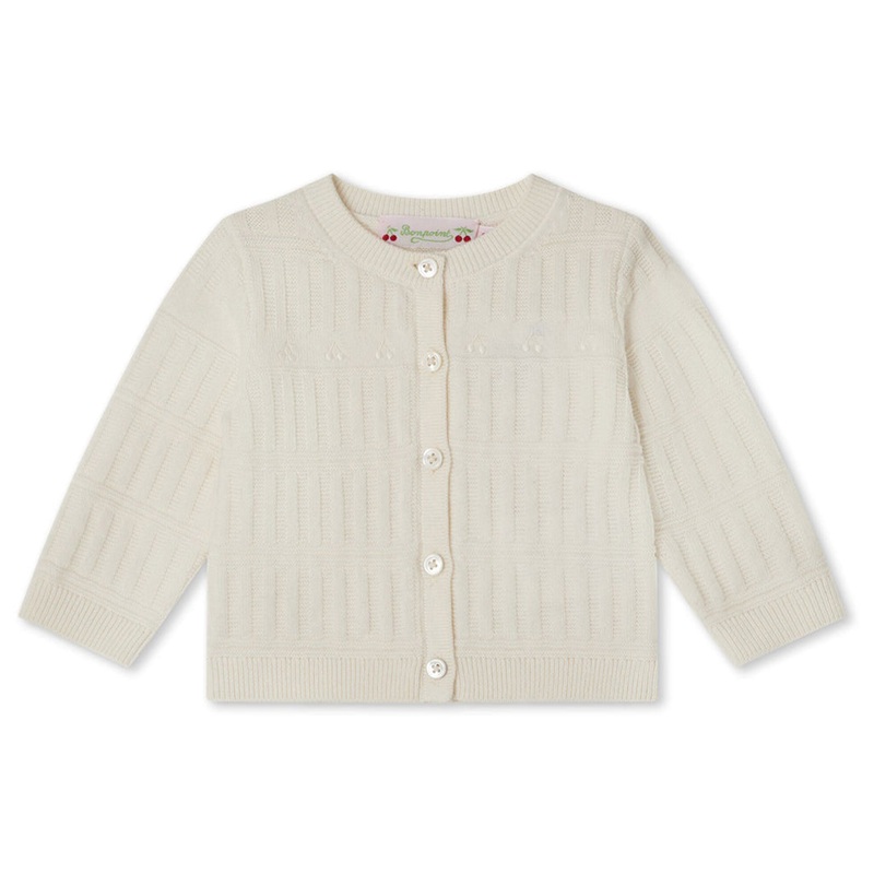 Bonpoint Giovina Cardigan|White|6 Months|12 Months|18 Months|2 Years|3 Years
