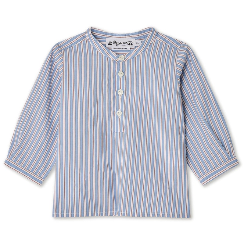 Bonpoint Polisson Shirt|Blue|6 Months|12 Months|18 Months|2 Years|3 Years