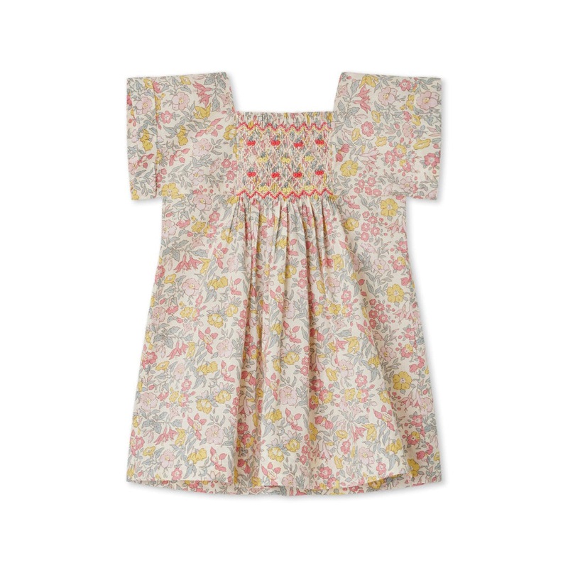 Bonpoint Smockee Pais Dress|Multi-Colored|6 Months|12 Months|18 Months|2 Years|3 Years