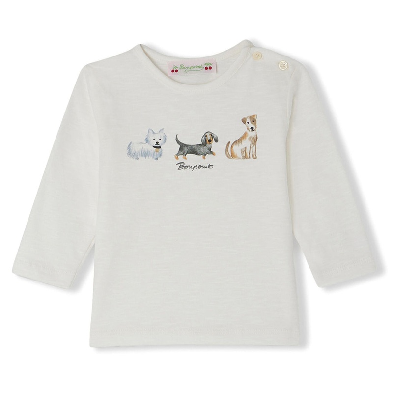 Bonpoint Tahsin T-shirt|White|6 Months|12 Months|18 Months|2 Years|3 Years