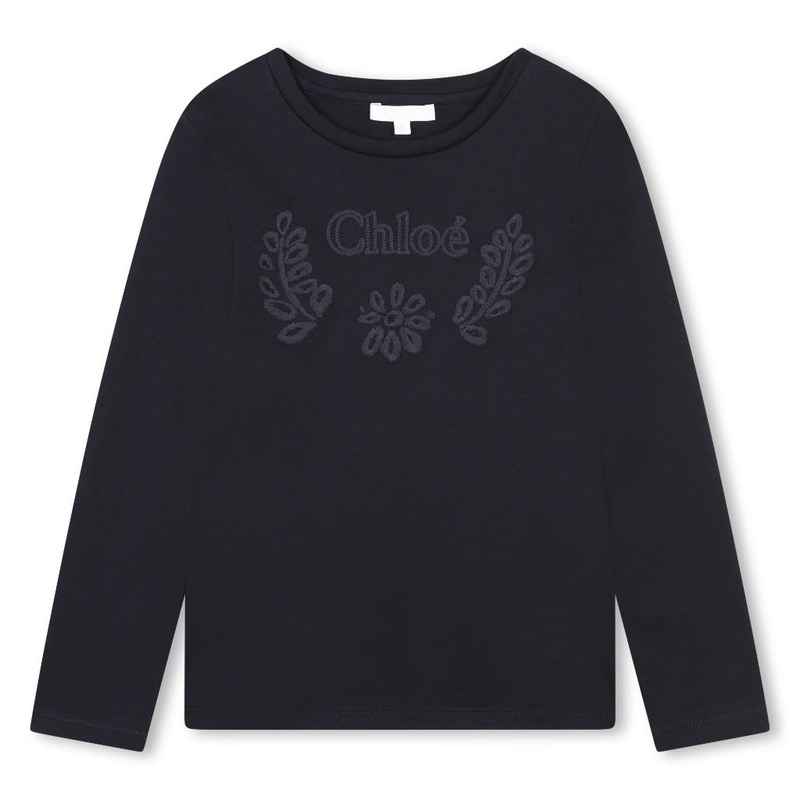 Chlo Kids Long Sleeve T-shirt|Navy|4 Years|6 Years|8 Years|10 Years|12 Years|14 Years