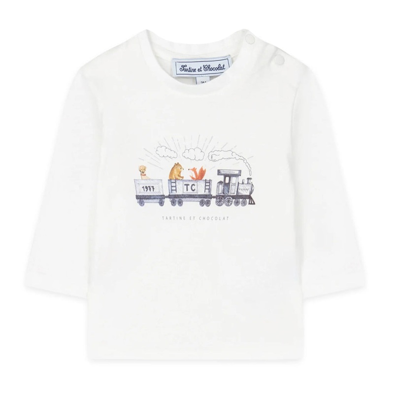 Tartine Et Chocolat Train Graphic Print T-shirt