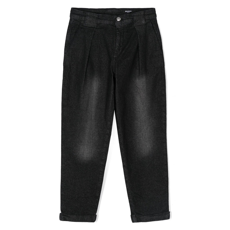 Balmain Kids Denim Jeans|Charcoal|4 Years|6 Years|8 Years|10 Years|12 Years|14 Years
