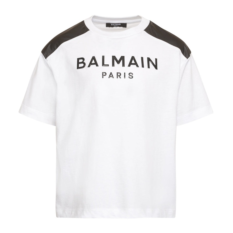 Balmain Kids Logo T-shirt|White|4 Years|6 Years|8 Years|10 Years|12 Years|14 Years