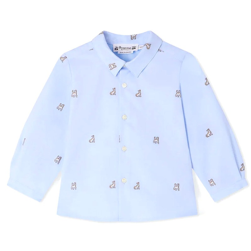 Bonpoint Malo Shirt|Blue|6 Months|12 Months|18 Months|2 Years|3 Years