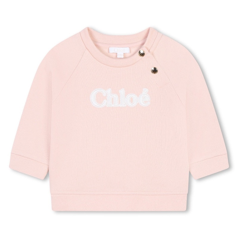 Chlo Kids Logo Sweatshirt|Pink|2 Years|3 Years|12 Months|18 Months