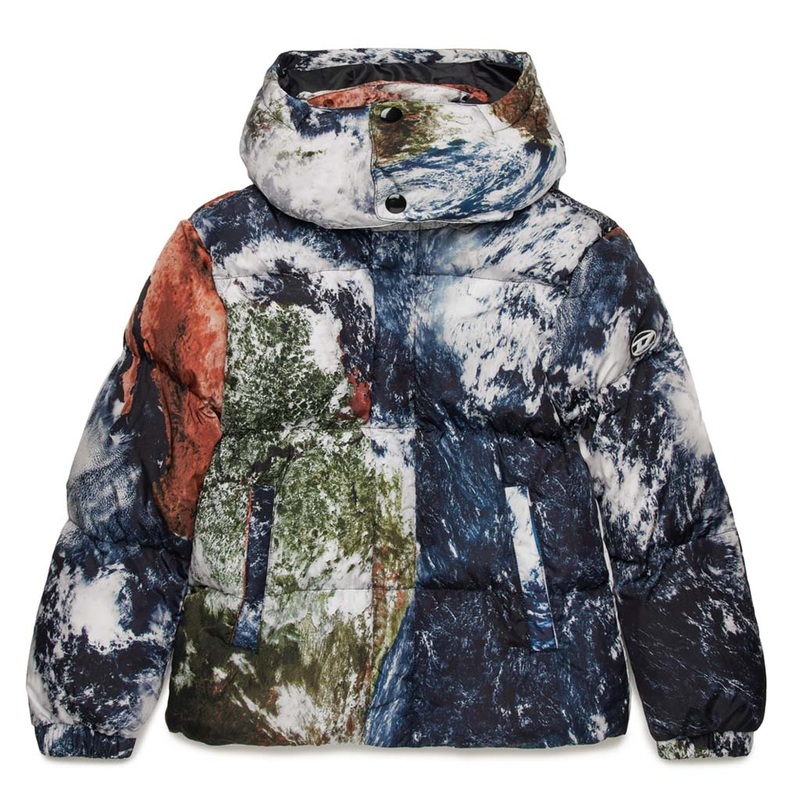 Diesel Kids Printed Puffer Jacket