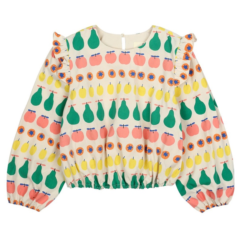 Jelly Mallow Fruit Shirring Blouse