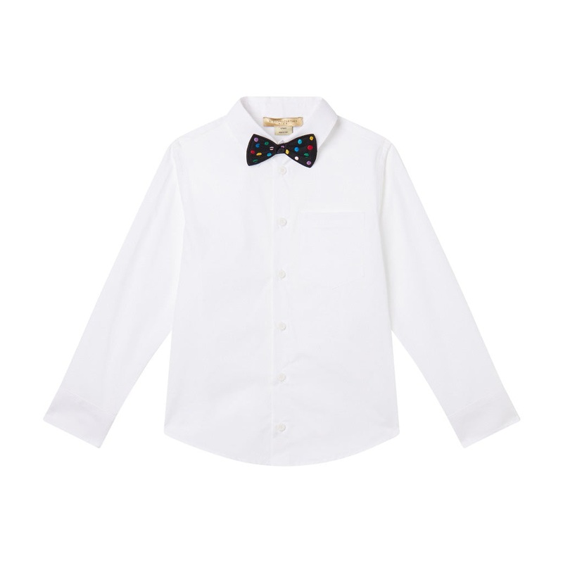 Stella McCartney Kids Classic Long-Sleeve Shirt with Bow-Tie
