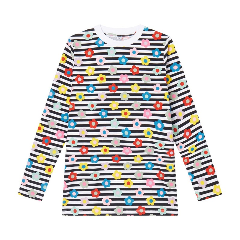 Stella McCartney Kids Floral Pattern Stripes Dress