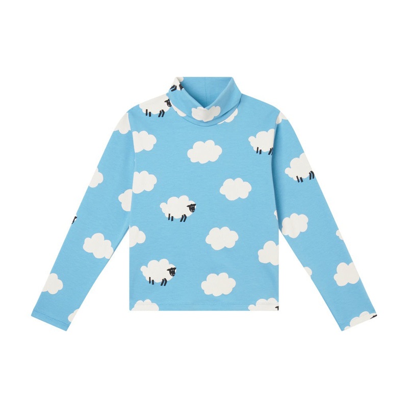 Stella McCartney Kids Sheep Pattern Long-Sleeve T-shirt