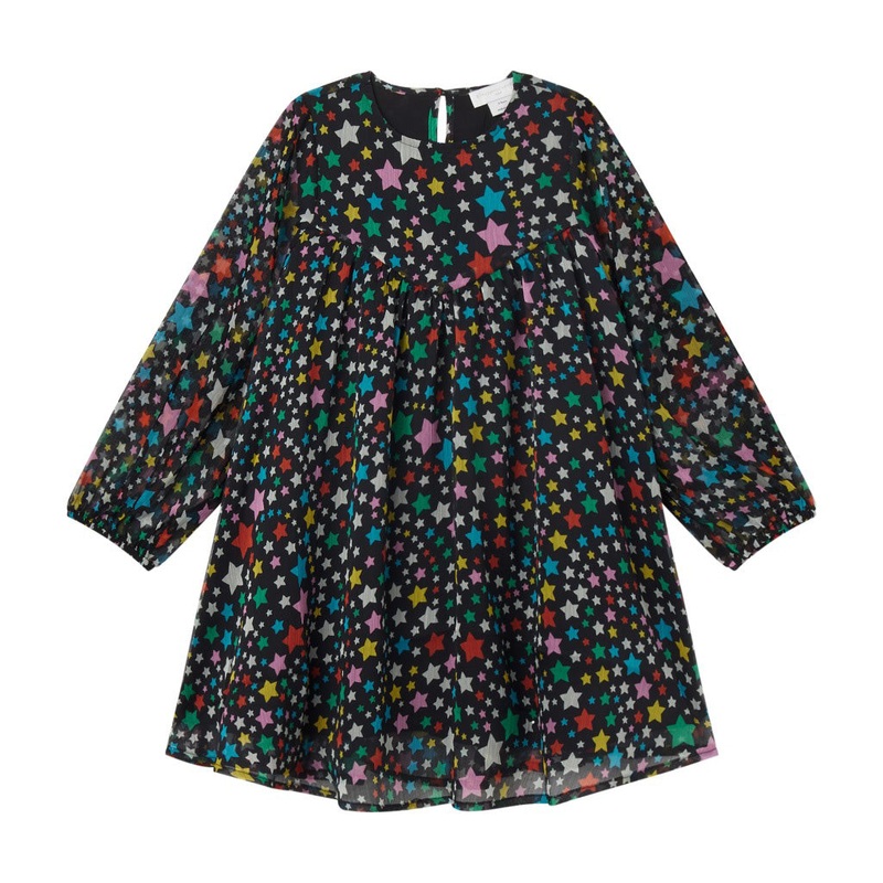 Stella McCartney Kids Star Pattern Pleated Dress