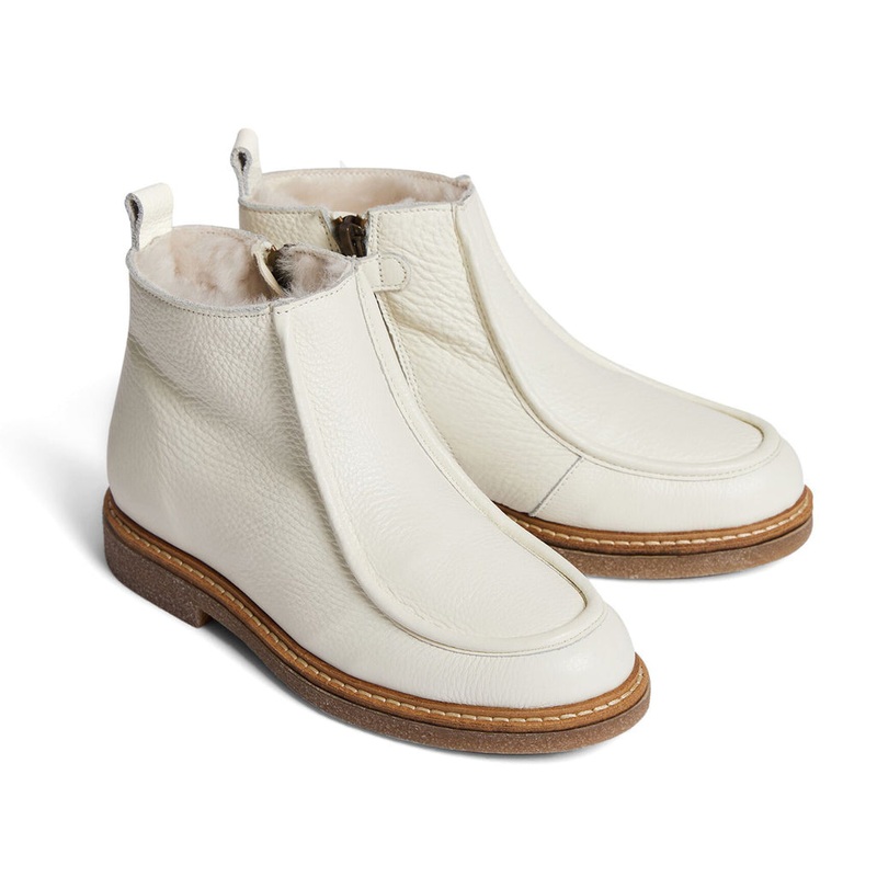 Bonpoint Galila Leather Boots|White|31 EU|32 EU|33 EU|34 EU|35 EU|36 EU