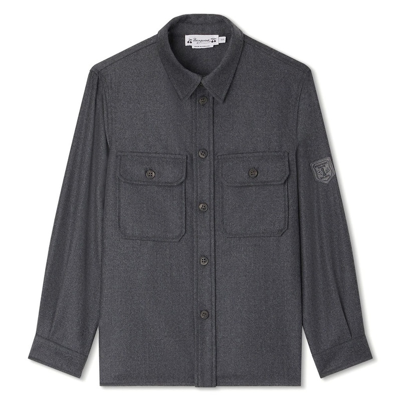 Bonpoint Gustave Wool Shirt|Grey|4 Years|6 Years|8 Years|10 Years|12 Years|14 Years