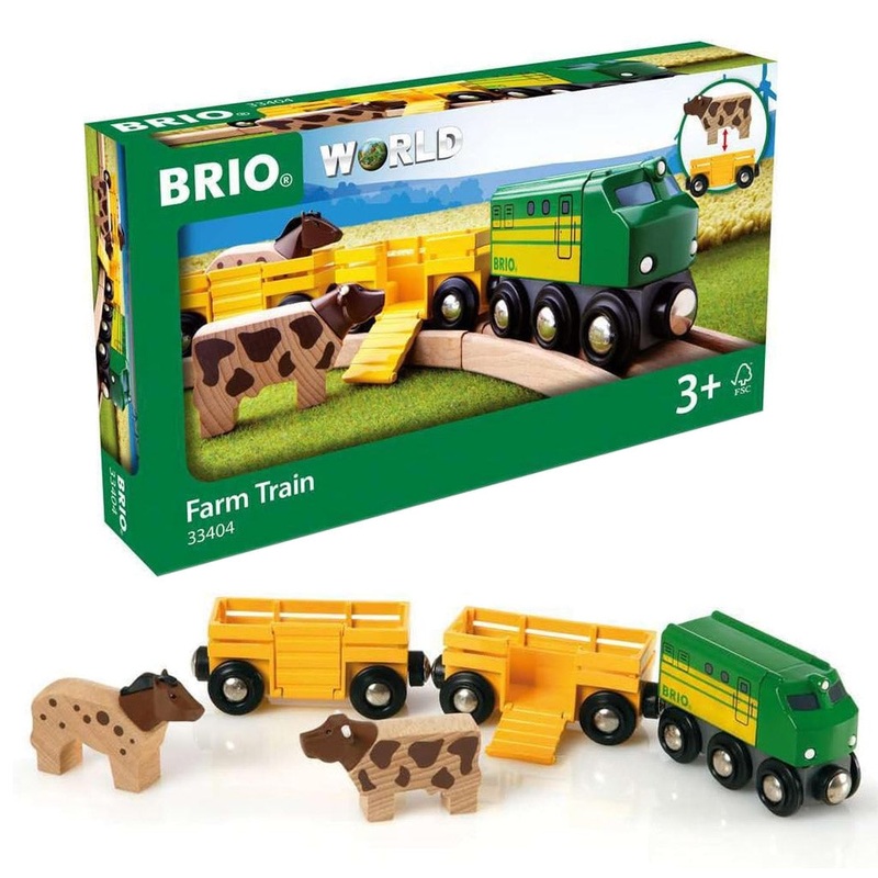 BRIO Farm Train|Multi-Colored|One-size