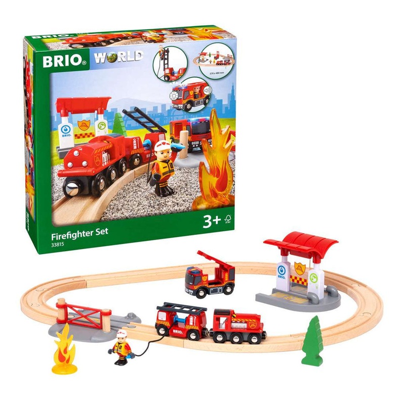 BRIO Firefighter Set|Multi-Colored|One-size