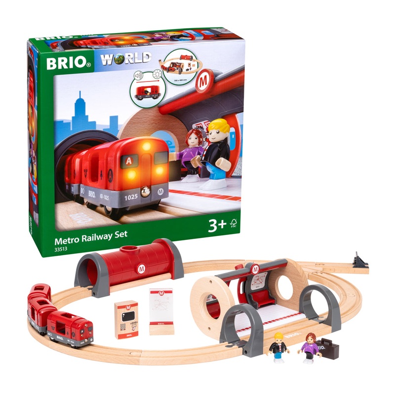 BRIO Metro Railway Set|Multi-Colored|One-size