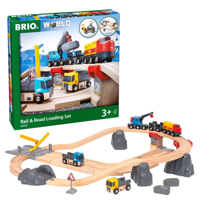 BRIO Rail & Road Loading Set|Multi-Colored|One-size