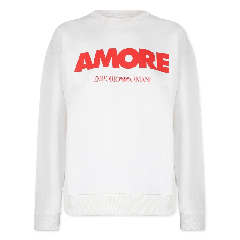 Emporio Armani Junior Asv Amore Printed Organic Jersey Sweatshirt