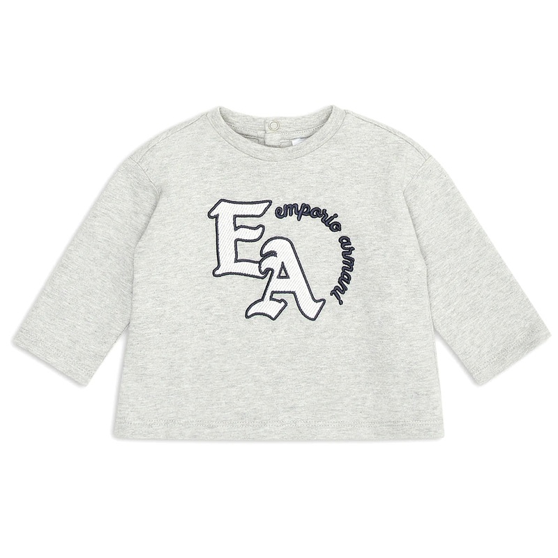 Emporio Armani Junior Asv Jersey Jumper With Logo Embroidery