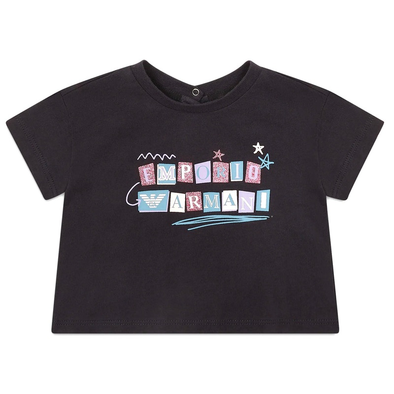 Emporio Armani Junior Asv Jersey T-shirt With Fun Logo Print