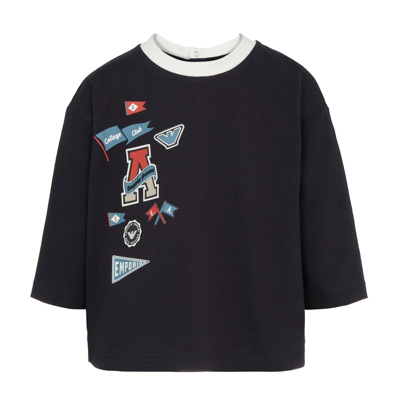 Emporio Armani Junior EA Mixed Logo Print T-shirt