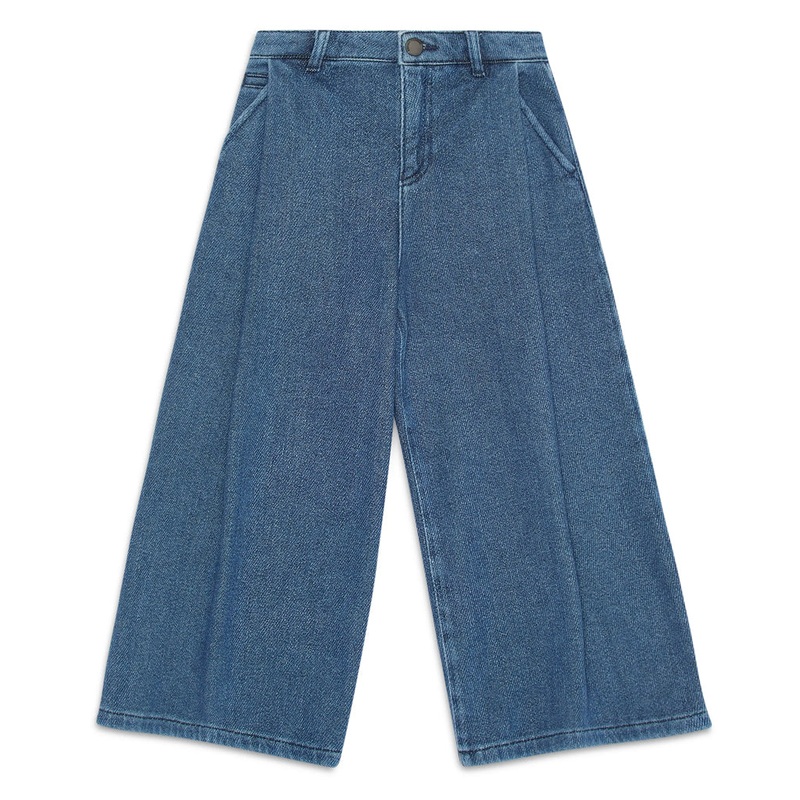 Emporio Armani Junior J40 Flared Denim Jeans With A Very Wide Leg