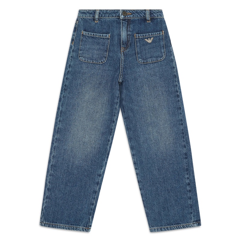 Emporio Armani Junior J98 Wide-leg Denim Jeans