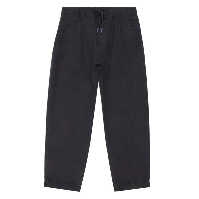 Emporio Armani Junior Viscose-blend Drawstring Trousers With Pleats