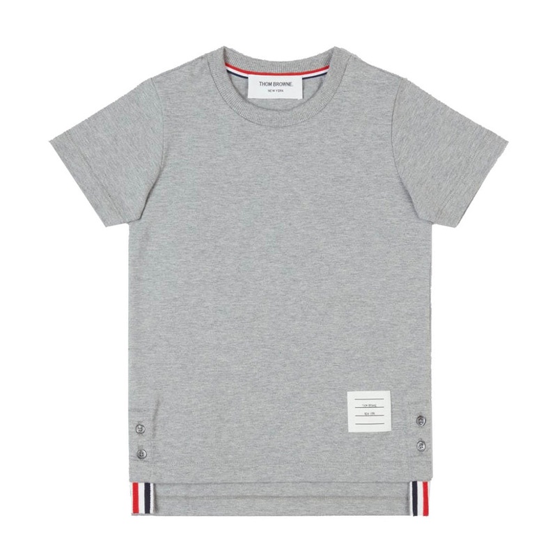 Medium Grey Cotton Jersey Short Sleeve T-shirt