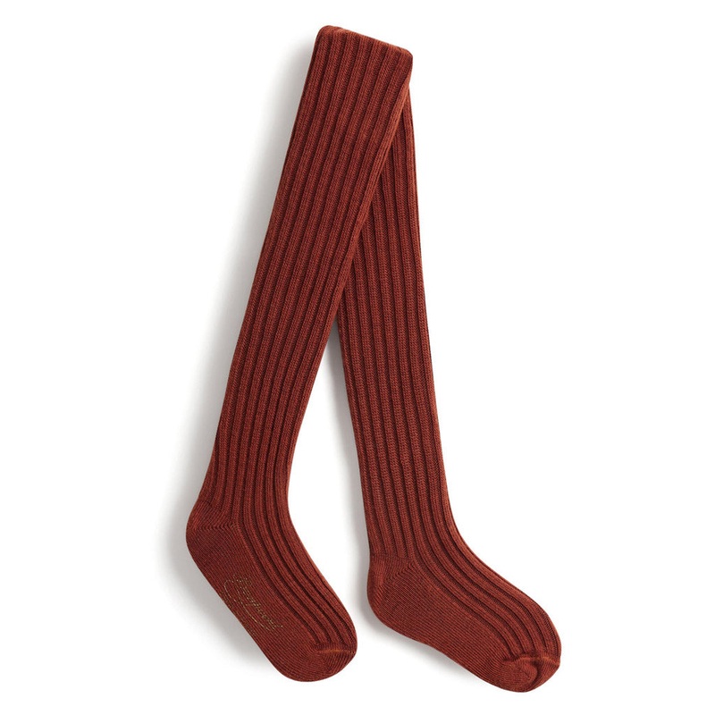 Bonpoint Banny Cotton Tights|Red|2 Years|3 Years|6 Months|12 Months|18 Months